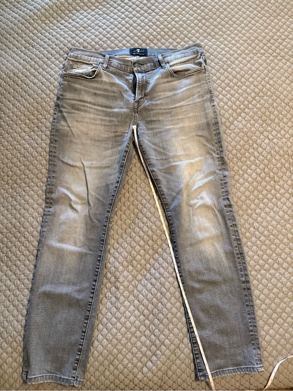 7 For All Mankind Men's Slimmy Gray Wash Jeans